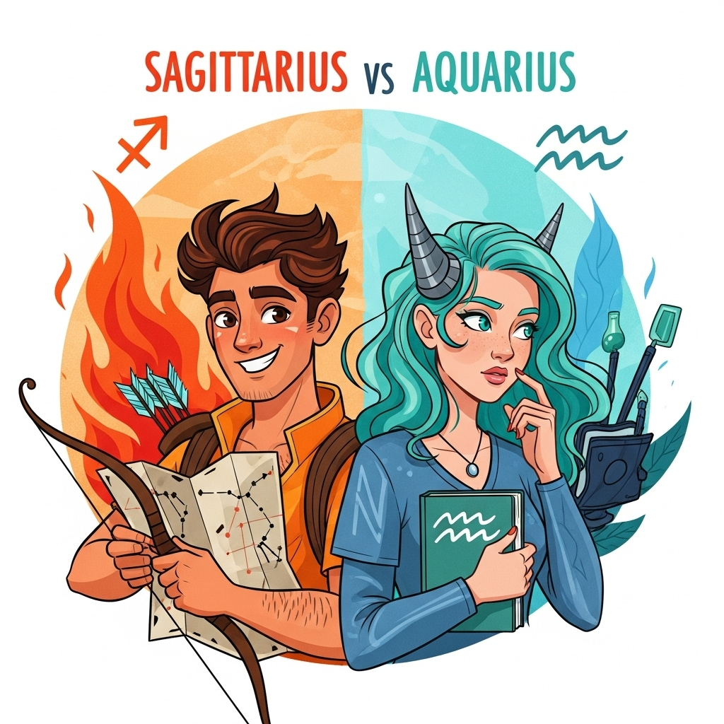 Sagittarius Man, Aquarius Woman