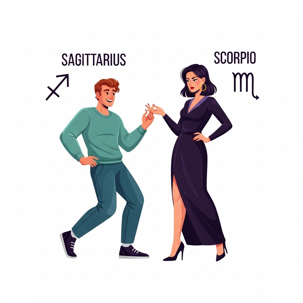 Sagittarius Man, Scorpio Woman