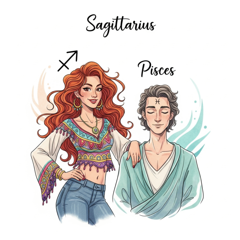 Sagittarius Woman & Pisces Man
